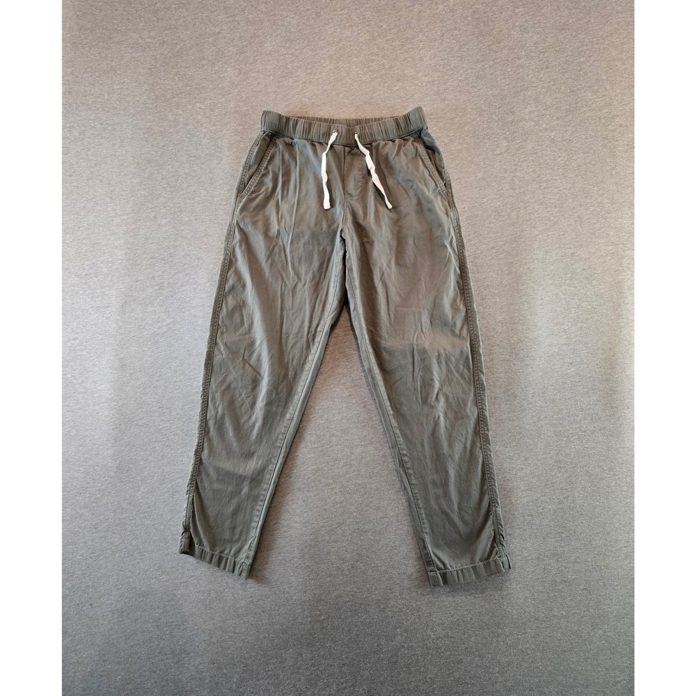 Pact Daily Twill Joggers Womens XS Olive Green Organic Cotton Tapered Pants